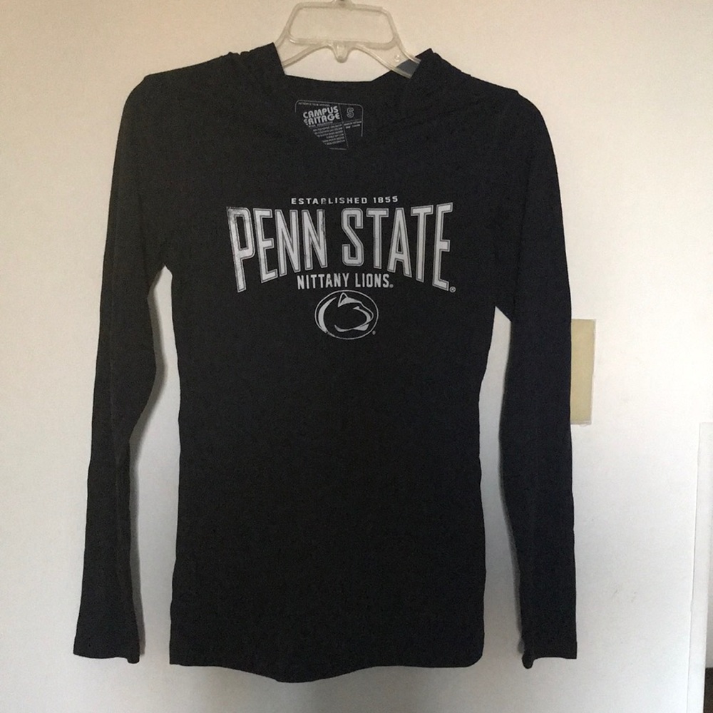Penn State long sleeve tee shirt with hood size S